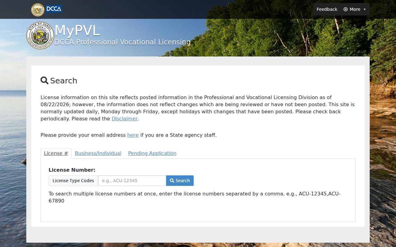 Mililani Mauka resident lookup with Hawaii professional license search